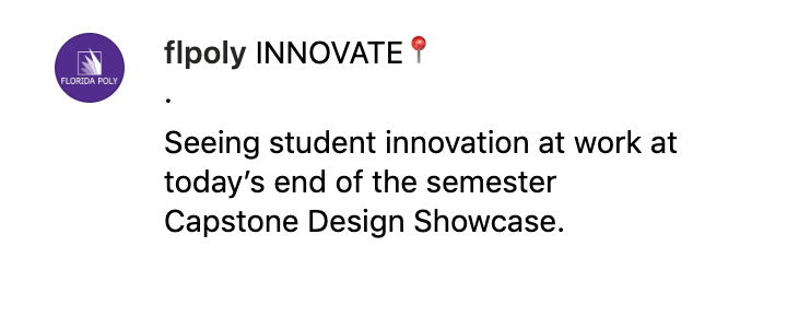 Seeing student innovation at work at today's end of the semester Capstone Design Showcase